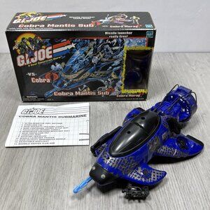 2001 G.I. Joe vs. Cobra Mantis Sub w/ Box and BLue Prints